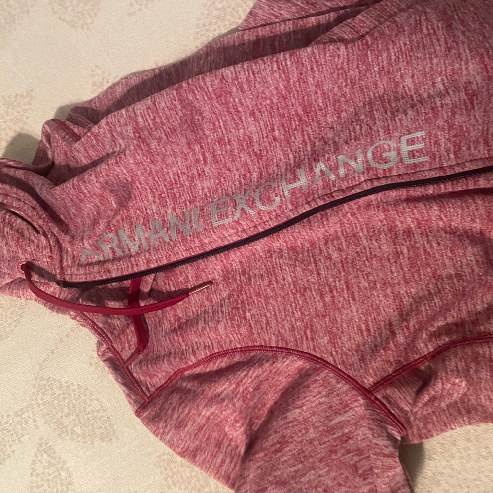 Armani Exchange Marled Red Hoodie
